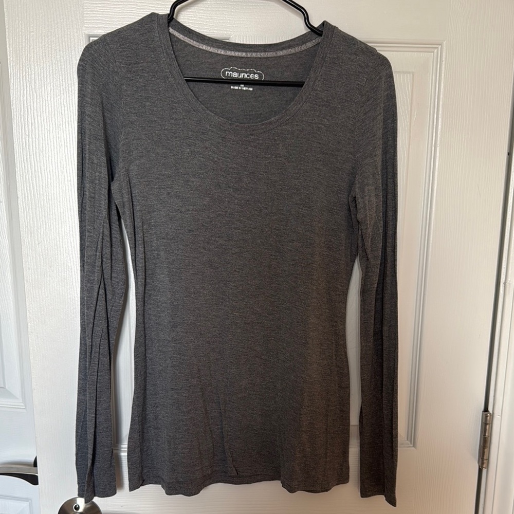 Maurices Women's Grey Long Sleeve Top
